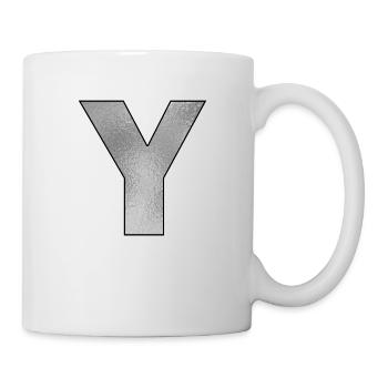 Lettre Y Argent - Mug blanc - blanc - Droite