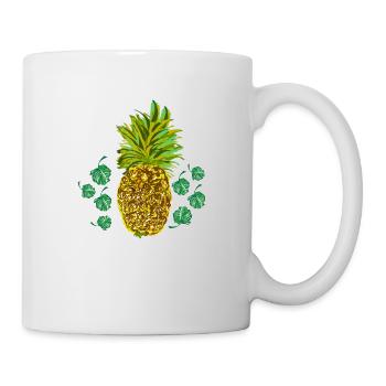 Ananas - Mug blanc - blanc - Droite