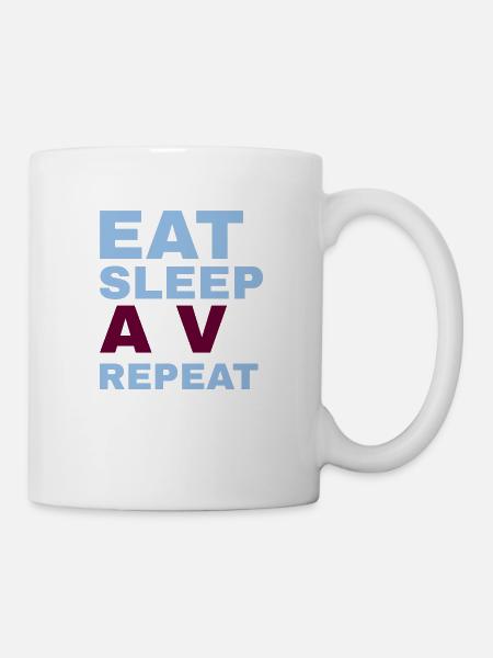 Eat sleepA V repeat - Mug - white