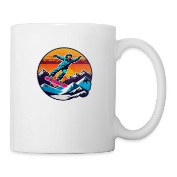 snowboard neige et ski - Mug blanc - blanc - Droite