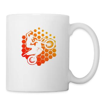 Freestyle Motocross Motocross Herren Dirt Biker - Tasse - Weiß - Rechts