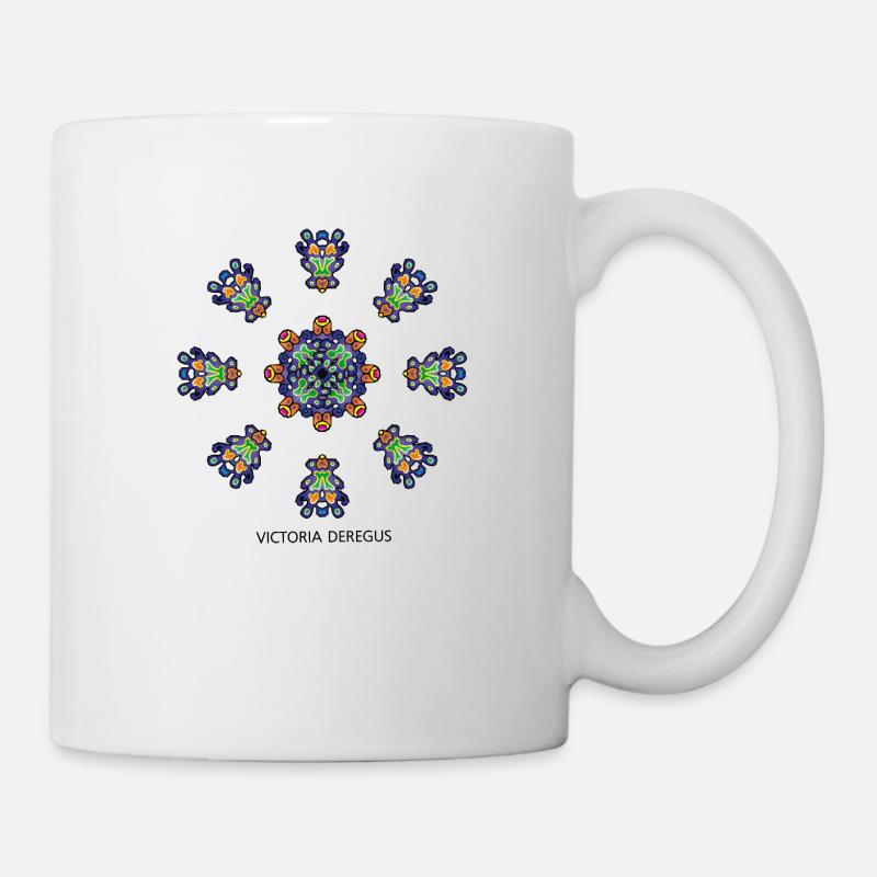 Flocon de neige de Noël par Victoria Deregus 02 - Mug blanc - blanc