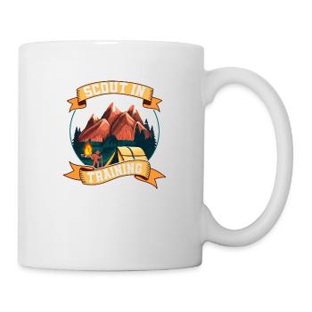 Sur le chemin de l’éclaireur : T-shirt en mode d’entraînement - Mug blanc - blanc - Droite