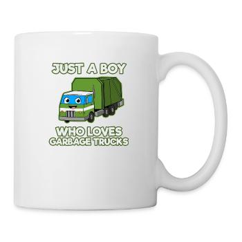 Müllwagen Liebe Müllabfuhr Kind Junge I Geschenk - Tasse - Weiß - Rechts