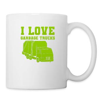 Müllwagen Liebe Müllabfuhr Kind Junge I Geschenk - Tasse - Weiß - Rechts