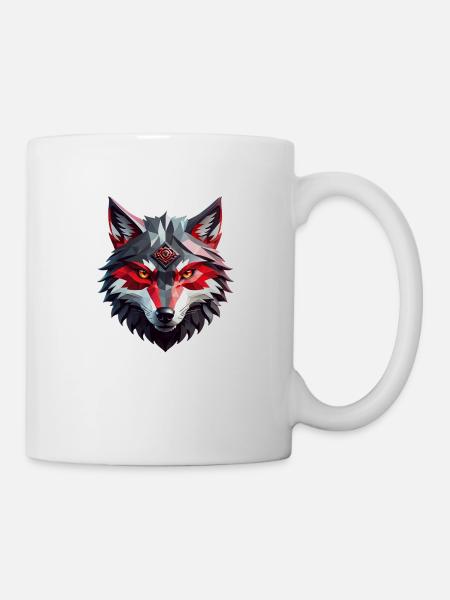 Wolf Tattoo - Tasse - Weiß
