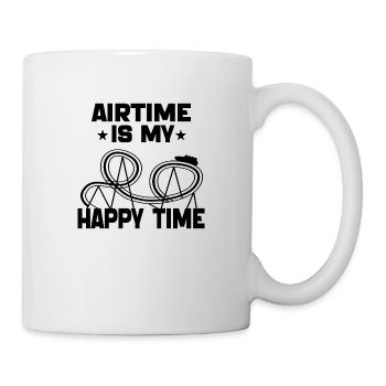 Airtime ist meine glückliche Zeit lustige Achterbahn - Tasse - Weiß - Rechts