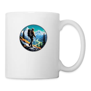 Natur & Bergwandern - Tasse - Weiß - Rechts