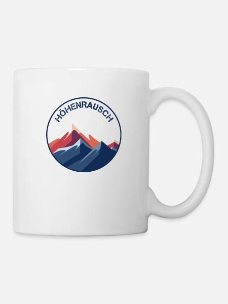 Höhenrausch - Bergmotiv - Tasse - Weiß