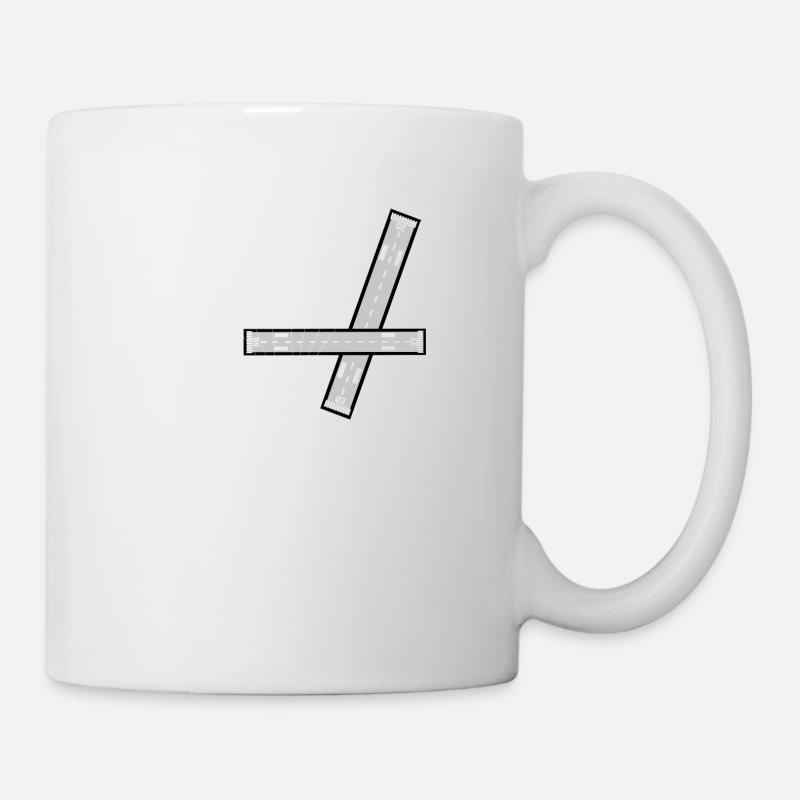 Flugplatz EDHF Design, Koordinaten und Fallschirm - Tasse - Weiß