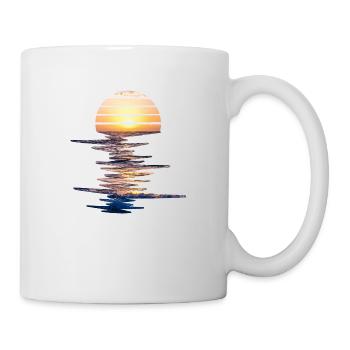 Sonnenuntergang - Tasse - Weiß - Rechts