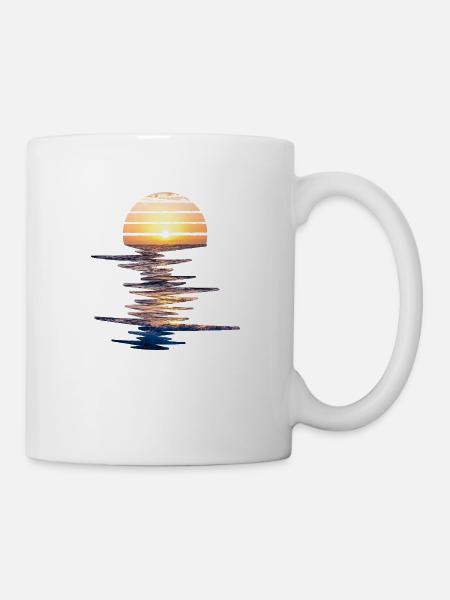 Coucher de soleil - Mug blanc - blanc