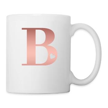 letter B rose gold - Mug - white - Right