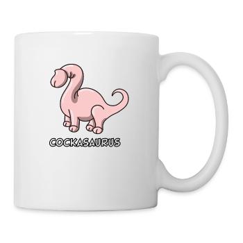 penis dino cockasaurus penisaurus dickosaurus - Tasse - Weiß - Rechts