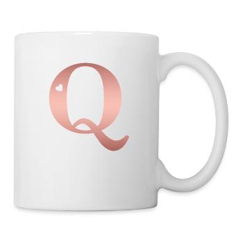 letter Q rose gold - Mug - white - Right
