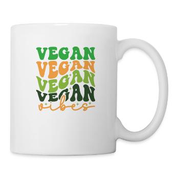 vegan vibes, veganuary, healthy eating, vegan - Mug - white - Right