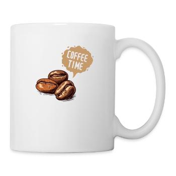 Coffee Time, Kaffee, Time for a Coffee - Tasse - Weiß - Rechts