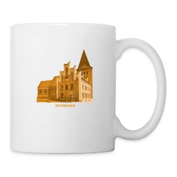 Église de l’hôtel de ville de Schwaan Mecklembourg-Poméranie-Occidentale - Mug blanc - blanc - Droite