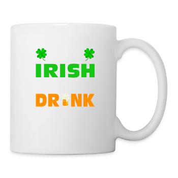 0 % Irish 100 % Drunk - Tasse - Weiß - Rechts