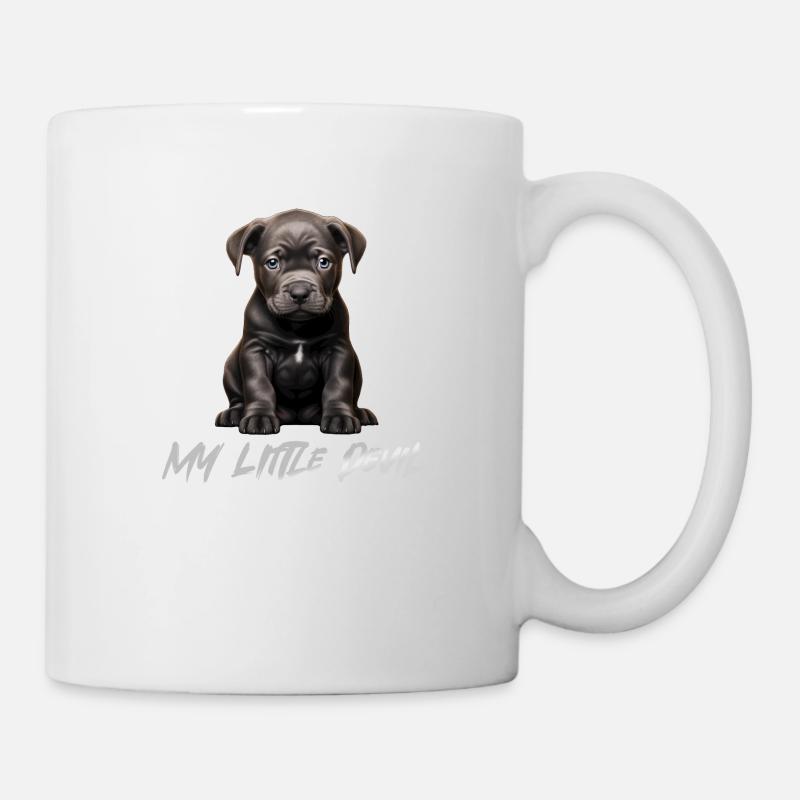 Blue Line Chien Pitbull Bébé Mon Petit Diable - Mug blanc - blanc