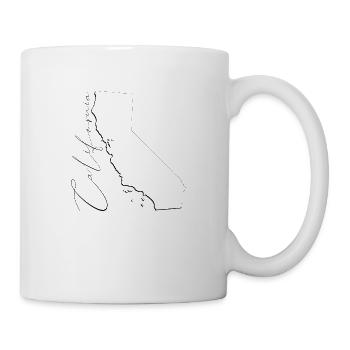 California (USA) | Landkarte | Schatten Script - Tasse - Weiß - Rechts