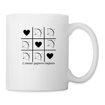 L'amour gagnera toujours - Mug blanc - blanc - Droite