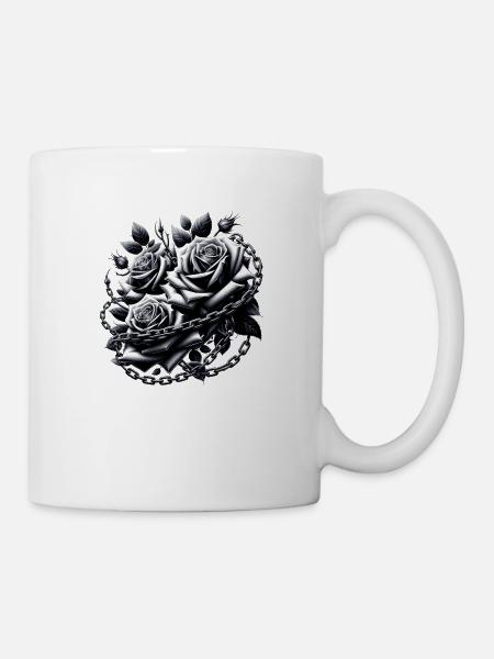 Illustrations de Roses gothiques - Mug blanc - blanc