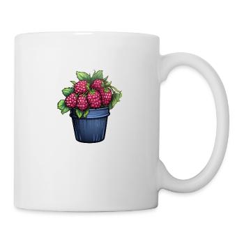 Himbeere Topfpflanze - Tasse - Weiß - Rechts