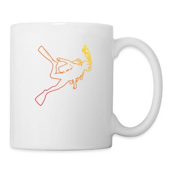 Plongée Femme Plongée Libre Plongeuse Plongeuse Plongeuse - Mug blanc - blanc - Droite
