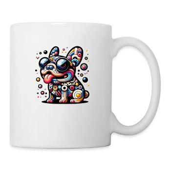 Frenchie bunt - Tasse - Weiß - Rechts