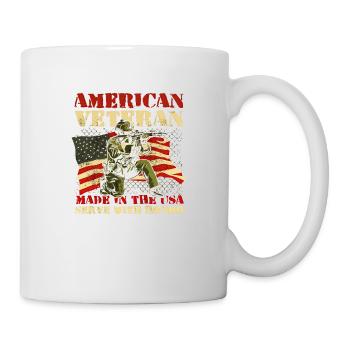 Army War Military Uniform Force Soldier Camouflage - Mug - white - Right