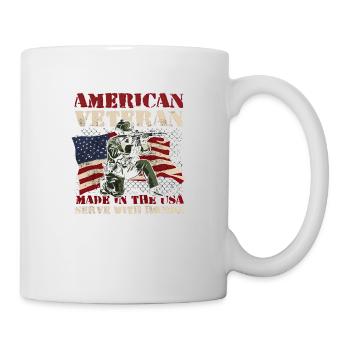Army War Military Uniform Force Soldier Camouflage - Mug - white - Right