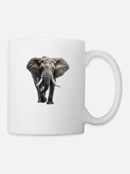 Afrikanischer Elefant - Tasse - Weiß