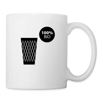 Geripptes 100% BIO #Bembelshop - Tasse - Weiß - Rechts