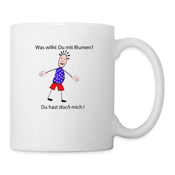 du hast ja mich - Tasse - Weiß - Rechts