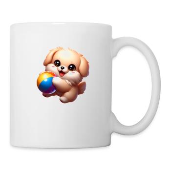 Puppy playing - Tasse - Weiß - Rechts