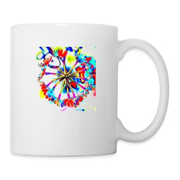 T-Shirt fleuri coloré, chemise tendance, Cool, A733464 - Mug blanc - blanc - Droite