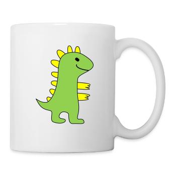Dinosaurier - Motivfarben anpassbar - Tasse - Weiß - Rechts