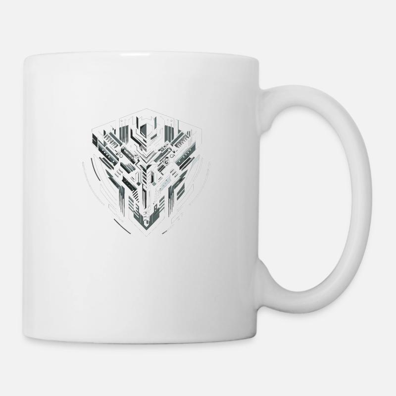 Monochrome Mech Heart - Mug - white