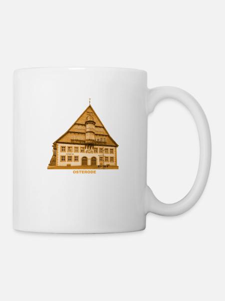 Osterode Rathaus Harz Göttingen Niedersachsen - Tasse - Weiß