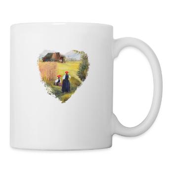 Black Forest girls with Bollenhut - Mug - white - Right