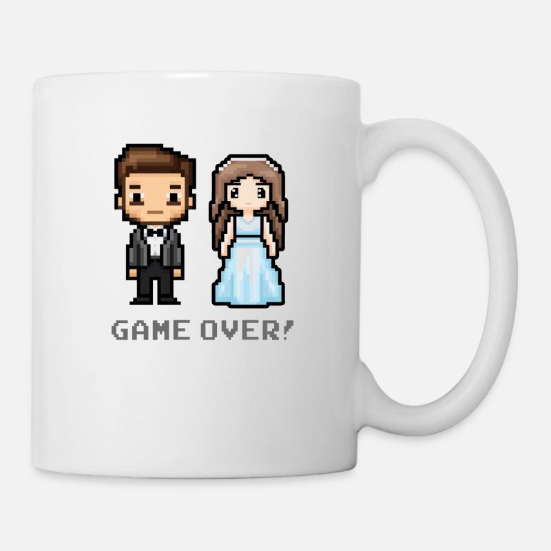 FIN DU JEU! / Enterrement de vie de garçon / Marié et mariée - Mug blanc - blanc