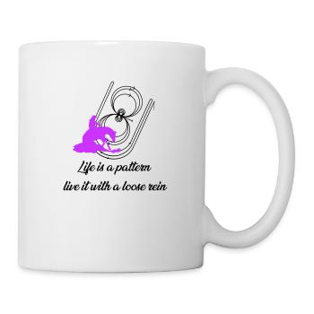 La vie est un motif noir - Mug blanc - blanc - Droite