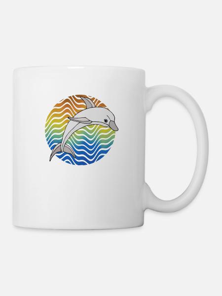 Delfin - Tasse - Weiß
