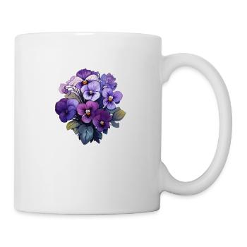 Pansy lots of flowers - Mug - white - Right