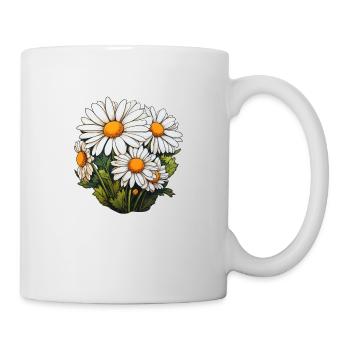 Daisies 5 flowers - Mug - white - Right