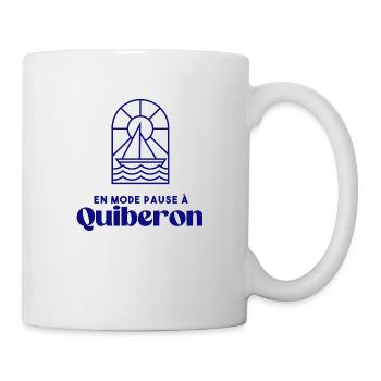 Quiberon, en mode pause Bretagne Morbihan 56 - Mug blanc - blanc - Droite