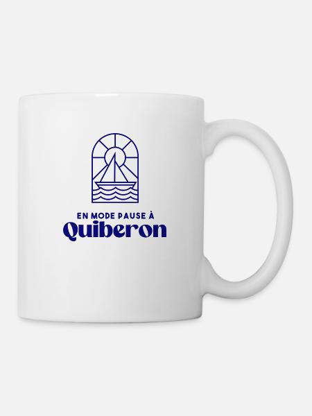 Quiberon, en mode pause Bretagne Morbihan 56 - Mug blanc - blanc