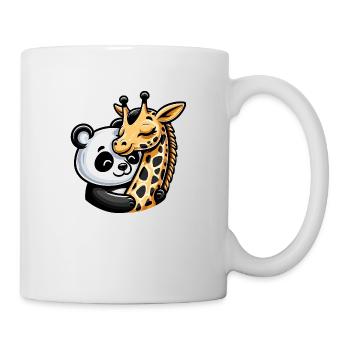 Cuddling Panda And Giraffe In Love - Tasse - Weiß - Rechts