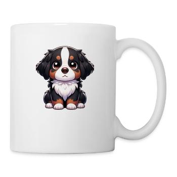 Digitale Illustration des niedlichen Berner Sennenhundes - Tasse - Weiß - Rechts